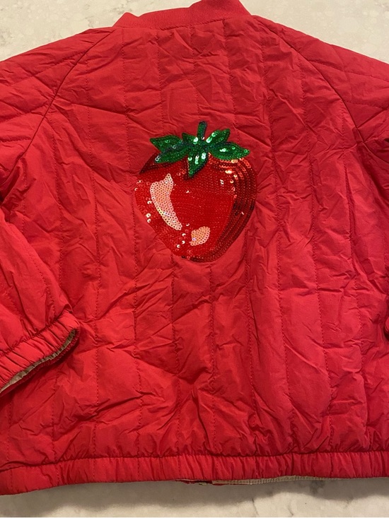 Konges Slojd Strawberry Jacket Pink Organic Cotton Girls 5-6Y - Picture 3 of 6